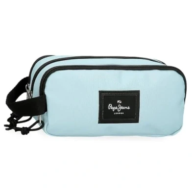 Image de Pepe Jeans Aris Colorful Trousse triple bleue 22 x 10 9 cm Polyester by Joumma Bags, bleu,