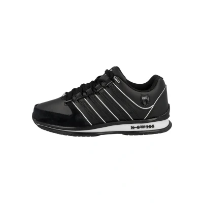 Image de K SWISS Baskets basses, Homme, Taille: 42.5, Black/white Cuir