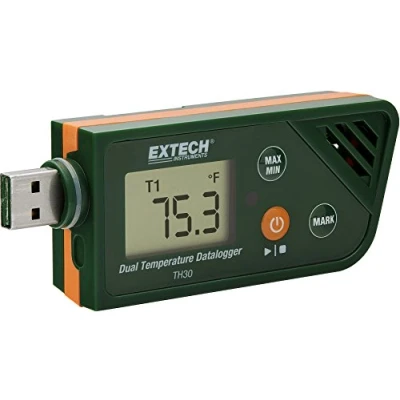 Image de Extech TH30 Enregistreur de données température double USB, Vert