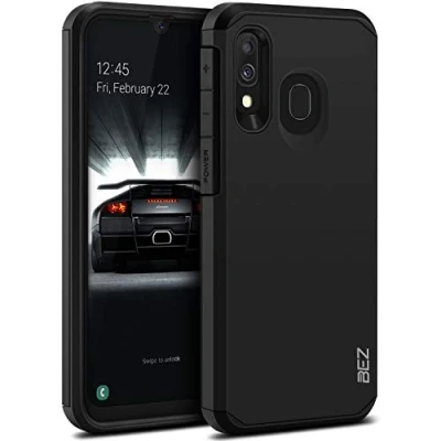 Image de BEZ® Coque Samsung A40, Housse Etui pour Galaxy A40 Antichoc Survivor Shockproof Double Protection Ultra Resistante, Noir