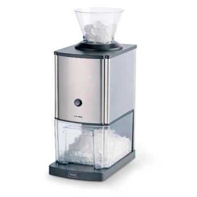 Image de Trebs Broyeur à glace en acier inoxydable idéal pour les boissons gazeuses, cocktails ou la préparation de desserts froids (1 kg pilée par minute, capacité 3 litres, 80 watts)