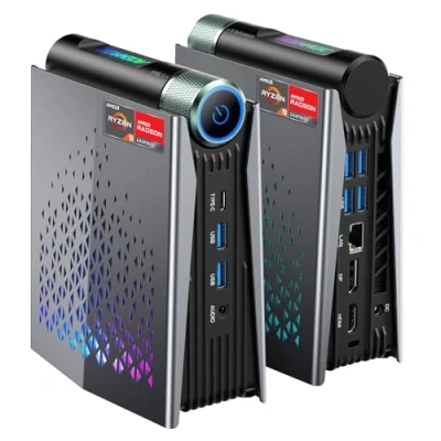 Image de ACEMAGICIAN S3A Mini PC Gaming, AMD Ryzen 9 6900HX (8C/16T, jusqu&#039;à 4,9 GHz), 16 Go DDR5 4800 MHz 512 NVME PCIe3.0 SSD, Radeon 680M Micro ordinateur de bureau avec réglage 3 modes WIFI6 LAN