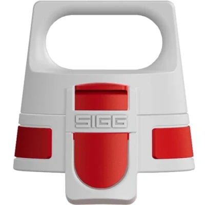 Image de SIGG WMB ONE Top Red couvercle (taille unique), pièce de rechange pour bouteille, bouchon étanche qui s&#039;ouvre d&#039;une seule main