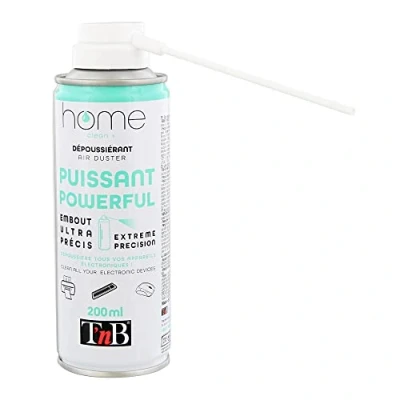 Image de T’nB Bombe Air Sec 400ml Aérosol Dépoussiérant Spray nettoyant Nettoyage Pour PC, matériel Informatique et autres appareils électroniques Surpuissante 5 bars Butane