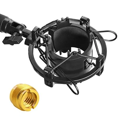 Image de YOUSHARES AT2020 Suspension Le Shock Mount réduit Bruit de Vibration et améliore la qualité d&#039;enregistrement pour Audio Technica AT2020USB + AT2035 ATR2500 Micro à condensateur