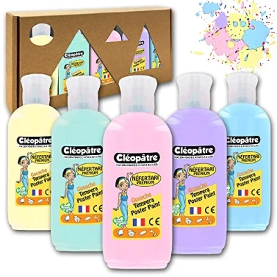 Image de Cléopâtre PGN100XX5P Lot de 5 flacons Gouache Néfertari Pastel en 100ml Multicolore