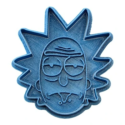 Image de Cuticuter Morty Moule de Biscuit Motif Rick, Bleu, 8 x 7 1.5 cm