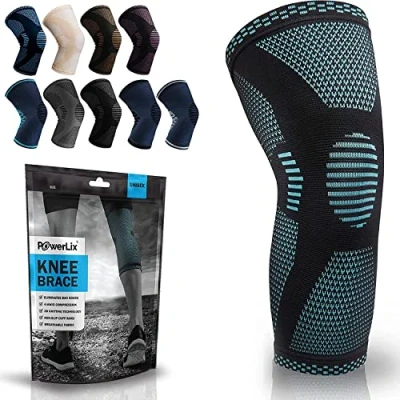 Image de POWERLIX genouillère pour femmes/hommes, sport l&#039;arthrite les douleurs articulaires, lésions ligamentaires, déchirures du ménisque, tendinites, sports, Bleu, XL