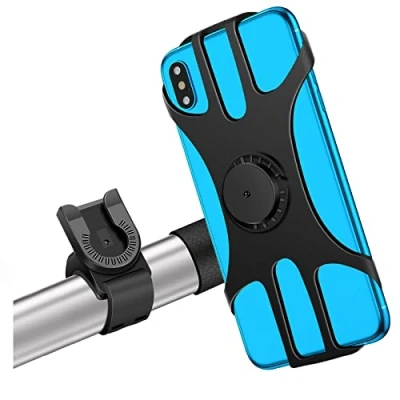 Image de MOSUO Support Téléphone Vélo, Porte Velo Moto Trotinette en Silicone Rotation à 360 pour Smartphone iPhone 11 Pro Max/XS MAX/XR/XS/8/7 Plus sous 4.5&quot; 7.0&quot; Pouce