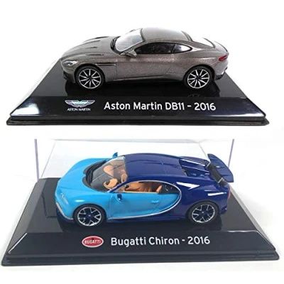 Image de OPO 10 Lot de 2 Voitures 1/43 Compatible avec Bugatti CHIRON + Aston Martin DB11 (SC4+SC5)