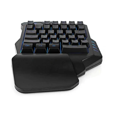 Image de NEDIS Wired Gaming Keyboard USB Type A Foil Keys RGB One Handed Universal Power Cable Length: 1.60 m