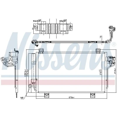Image de NISSENS 940775 Condenseur De Clim avec déshydrateur Aluminium 678 R 134a MAZDA: 2 3/5 portes, CX 3