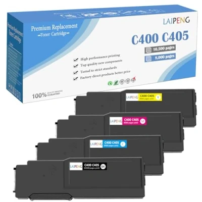 Image de 4 Couleurs Cartouches de Toner Compatible (Noir Cyan Magenta Jaune) Très Haut rendement 10500 Pages pour Noir &amp; 8000 C M Y XEROX VersaLink C400 C400n C400dn C405 C405n C405dn MFP