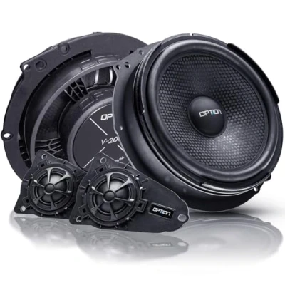 Image de OPTION Système d&#039;enceintes avant AIR compatible avec VW T5/T6 100 % Plug &amp; Play System à 2 composants W RMS, efficacité 91 dB