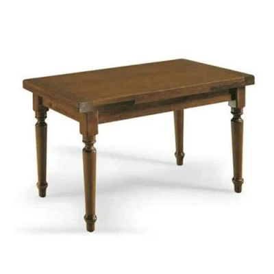Image de Mar.c.a. Design, Table Extensible, Salle à Manger en Bois, Noyer Foncé Rectangulaire Ouverte 210x80x75H avec 2 Extensions 40cm a Style Art Pauvre, Made in Italy