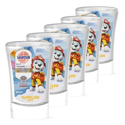 Image de Sagrotan Kids No Touch Recharge Camomille pour Distributeur Automatique de Savon 5 x 250ml les Mains