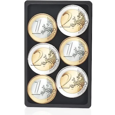 Image de POCARDO Coin Holder Poche à Monnaie de la Taille d&#039;une Carte crédit Petit Compartiment Silencieux en Aluminium avec Protection Feutre Bloqueurs RFID