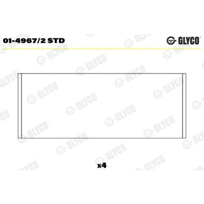 Image de GLYCO 01 4967/2 STD Coussinets De Vilebrequin ALFA ROMEO: MiTo, FIAT: 500 3 portes, C Cabriolet, 500L