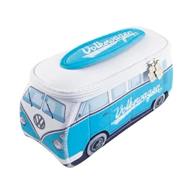 Image de BRISA VW Collection Trousse en néoprène Universelle pour Maquillage, cosmétiques, Produits d&#039;hygiène, Stylo (Combi T1 Bus) (Turquoise/Petit)
