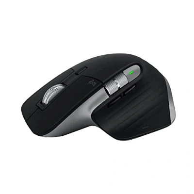 Image de Logitech MX Master 3S pour Mac Souris Bluetooth Sans Fil avec Défilement Ultra Rapide, Ergonomique, DPI 8K, Suivi sur Verre, Clics Silencieux, USB C, Apple, iPad Space Grey