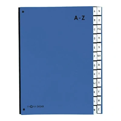 Image de PAGNA Classeur à soufflet 24249 02 carton dur bleu DIN A4 Nombre de compartiments: 24 A Z