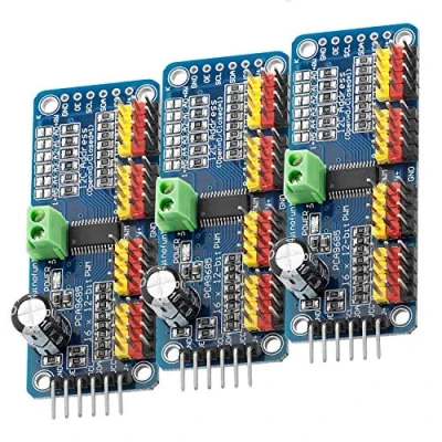 Image de AZDelivery 3 x PCA9685 16 canaux 12 Bits PWM Servo Pilote, Compatible avec Arduino et Raspberry Pi y Compris Un eBook