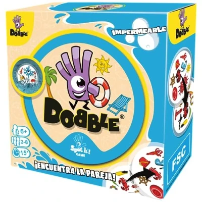 Image de Asmodee Dobble Jeu de Cartes imperméable (ADE0ASDO007)