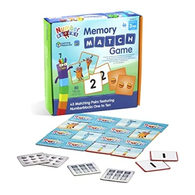 Image de Learning Resources memory Numberblocks , à partir de 3 ans, jeu d’association rapide d’images pour les enfants voyage enfants, 4 manières d’associer, 80 pièces