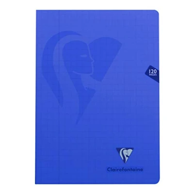Image de Clairefontaine 303510Cpack Lot de 10 Cahiers Agrafés Mimesys A4 21x29,7 cm 120 Pages Quadrillées 10x10 avec Marge Papier Blanc 90 g Couverture Polypro Transparent Couleurs Aléatoires