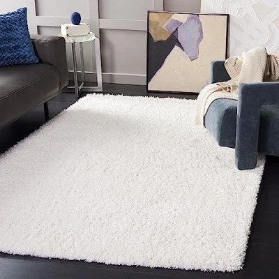 Image de Safavieh Zoe Tapis Polypropylène/Jute/Polyester/Coton Blanc 91 X 152 cm