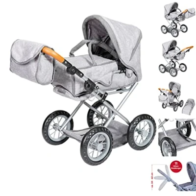Image de KNORRTOYS.COM Poussette pour poupée Ruby Marron Pierre, 63132, Gris, 51 x 37 64 cm