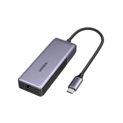 Image de UGREEN 5Gbps Adaptateur USB C Ethernet RJ45 5 Gigabit Thunderbolt 3.2 Gen 2 vers WOL MDI MDIX en Aluminium Compatible avec Windows 11 Linux Kernel 5.17 MacOS