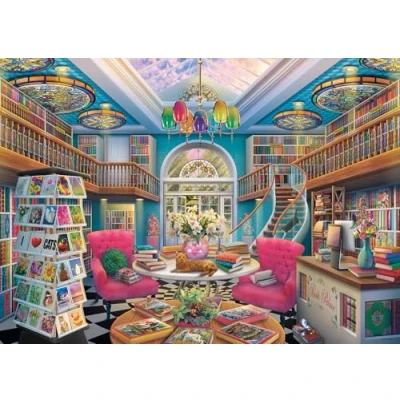 Image de Ravensburger Puzzle The Book Palace de 1000 pièces pour Adultes et Enfants à partir 12 Ans, 12000167, Multicolore, Taille Unique