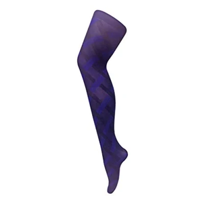 Image de Sock Snob Collants d&#039;hiver opaques colorés pour femme 80 deniers, Câble violet, X Large
