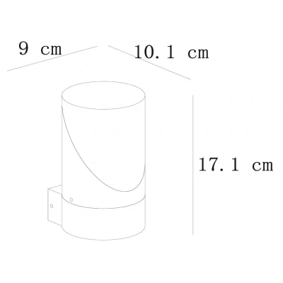 Image de Lucide Norman applique d&#039;extérieur 9 x 10,1 17,1 cm IP65 noir