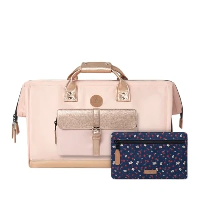 Image de CABAIA Sac de Voyage Duffle Adventurer Queretaro 36L Compatible Bagage Cabine 45x30x29 Déperlant &amp; Certifié Vegan 2 Poches Compartiment à Chaussures Week End, Sport Rose