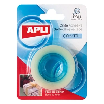 Image de Ruban adhésif APLI Crystal Transparent 19 m x 33 mm Multi usages