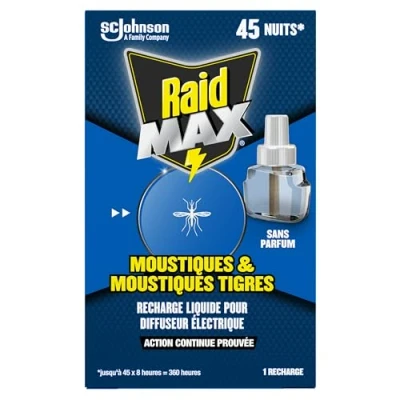 Image de Raid Max Recharge Diffuseur Electrique Liquide Moustiques et Tigres 45 Nuits Sans Parfum 1