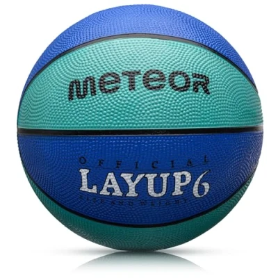 Image de meteor Ballon de Basket Ball Taille 5 ou 6 7 Enfant et Jeune Adulte idéal pour la Formation Layup (6, Bleu)