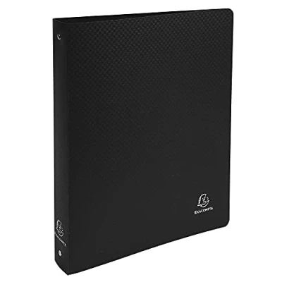 Image de Exacompta réf. 512801E Carton de 20 classeurs semi rigides OPAK 4 anneaux ronds 30 mm Dos 40 Dimensions extérieures : 32 x 26,8 cm Format à classer A4 Maxi Coloris noir