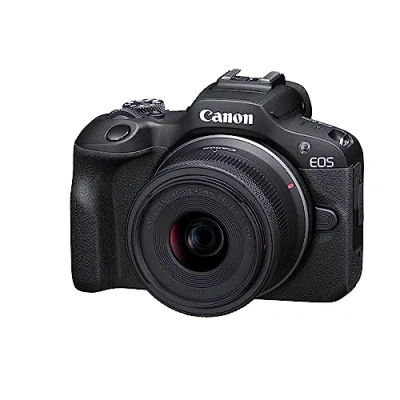 Image de Appareil photo hybride Canon EOS R100 + RF S 18 45mm F4.5 6.3 IS STM Kit MILC 24,1 MP CMOS 6000 x 4000 pixels Noir