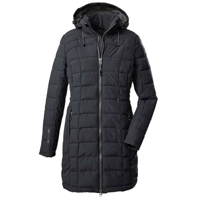 Image de Killtec womens Parka en duvet avec capuche zippée Skane WMN Quilted PRK, bleu foncé, 38, 35618 000