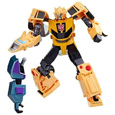 Image de Transformers EarthSpark, Figurine Bumblebee Classe Deluxe de 12,5 cm, Jouet Robot pour Enfants, à partir 6 Ans