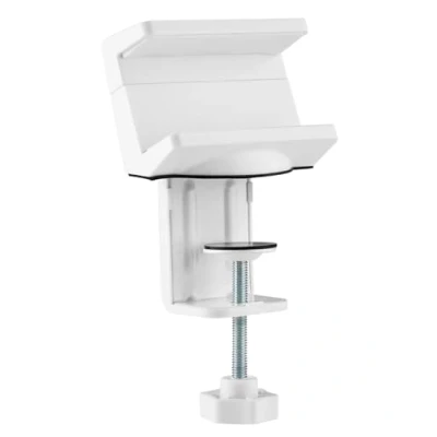 Image de MaxTrack NVZ2WL Pince de table pour multiprise support table, multiprises ou hubs USB 50 à 70 mm large, bureau, coussinets protection en silicone,