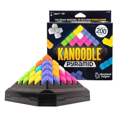 Image de Learning Resources Kanoodle Pyramid Brain &amp; Logic Challenge Game, Jeux Enfants, 200 Puzzles en 2D et 3D, 7 Ans Plus, EI 3083, Multicolore