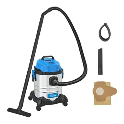 Image de Güde 17001, Aspirateur à Sec Humide GNTS 20 l, Bleu/Argent/Noir
