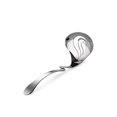 Image de Alessi Nunziatella ESI24 Louche Perforée Design pour Mozzarella, Acier Inoxydable 18/10, Argent