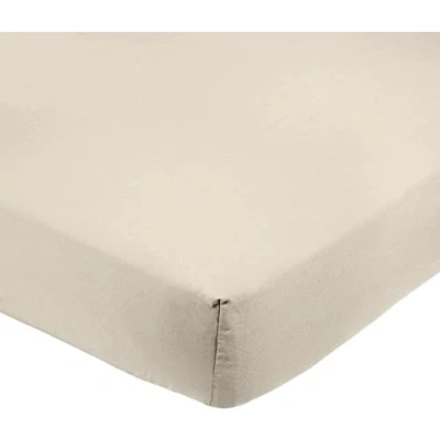 Image de Amazon Basics Drap Housse, 135 x 190 30 cm, en Polyester Microfibre pour Matelas Épais jusqu&#039;à Beige
