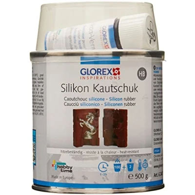 Image de Glorex 6 2407 407 Caoutchouc de Silicone HB 500 g, résistant à la chaleur, très élastique