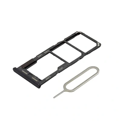 Image de MMOBIEL Double Support de Fente Carte Sim Remplacement Compatible avec Samsung Galaxy A23 4G Inclus. Pin Noir